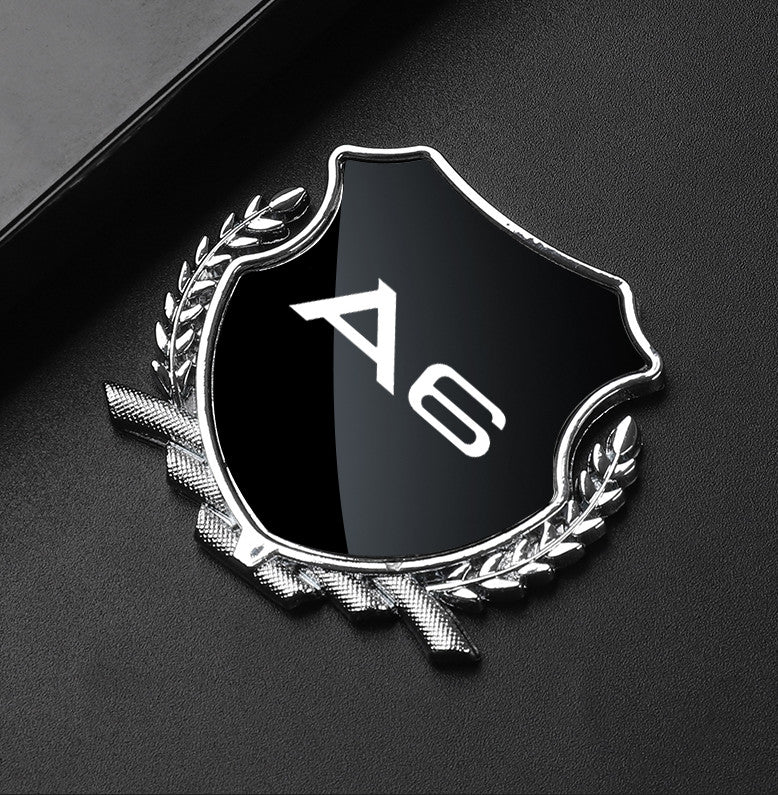 Black side fender and window badge decals for Audi for A6 cars.