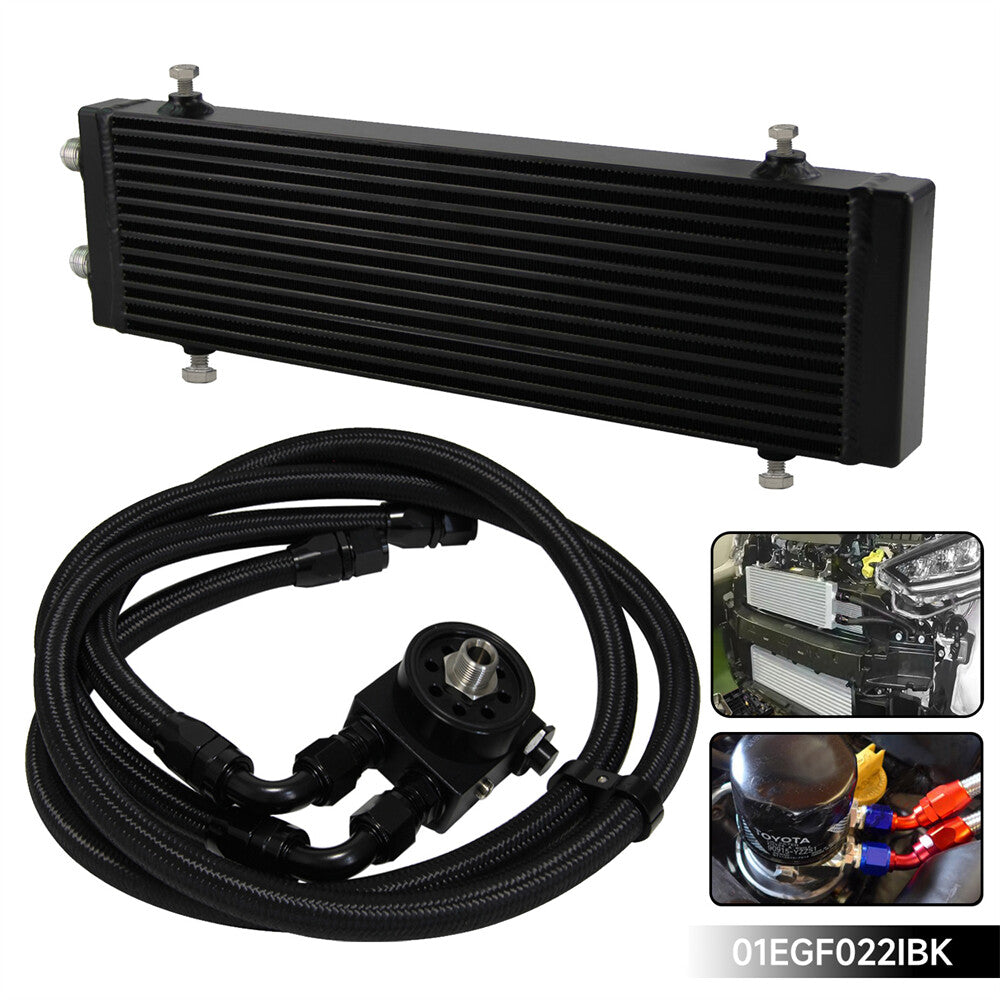 Large Dual Pass BarPlate Oil Cooler Kit for Subaru BRZ for Scion -S FA20 2013+
