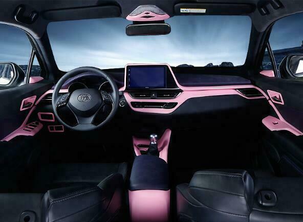Pink Dashboard Side Vent Overlay Cover Trim 2PCS for Toyota CHR C-HR 2018-2021