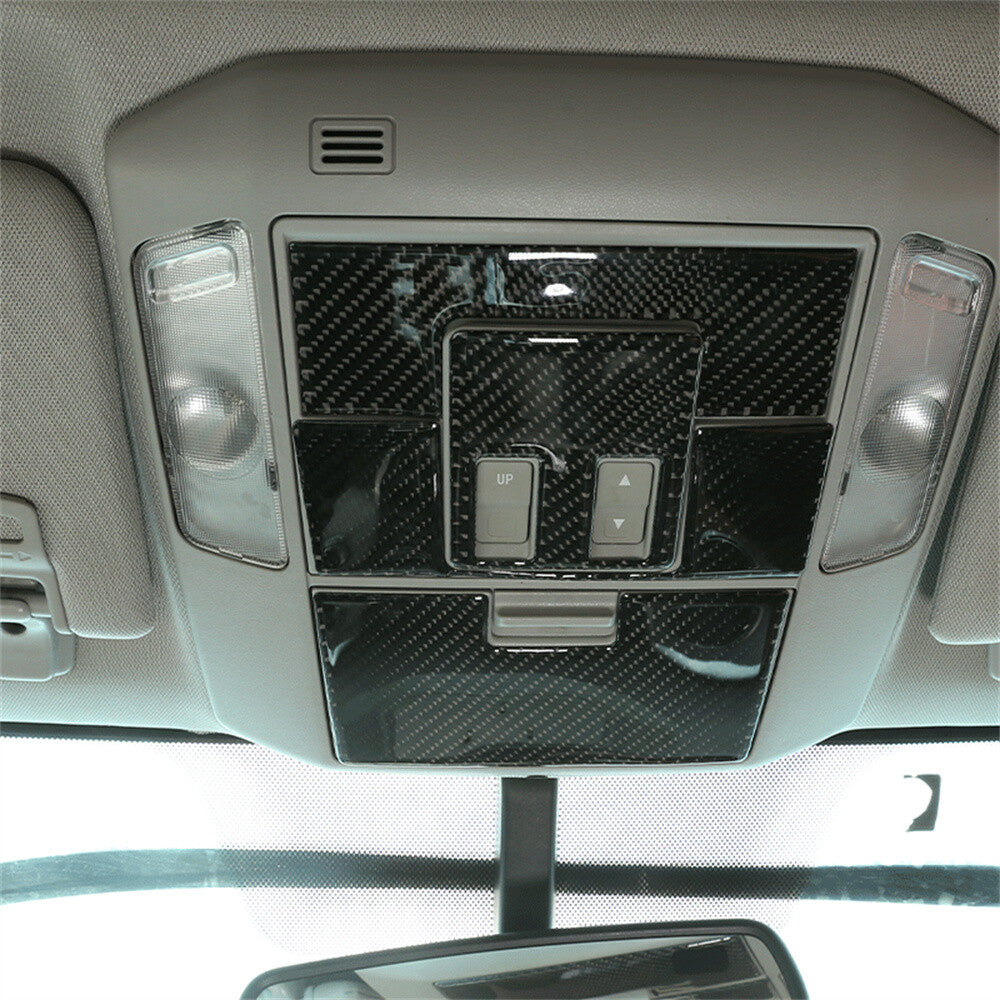 4¡Á Carbon Fiber Front Reading Light Lamp Panel Cover for T@yota Tundr@ 2014-2021