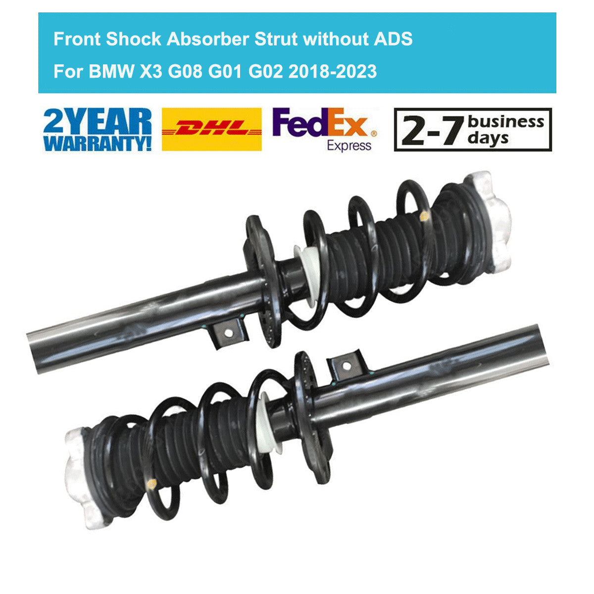 2PCS Front Shock Spring Struts Assembly w/o EDC for BMW X3 G08 G01 G02 2018-2022