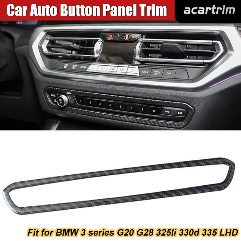 Panel Center Control Volume Button Frame Cover Trim Carbon LHD for BMW G20 G28