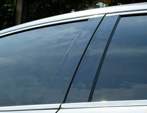 6P for Honda for Civic 11th 2022-2023 Glossy Black Window BC-Pillar Panel Covers PC