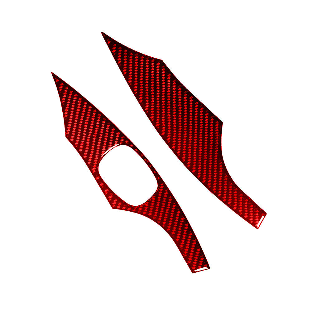 2Pcs for Toyota Celica 2001-2005 Red Carbon Fiber Window Lift Switch Panel Trim