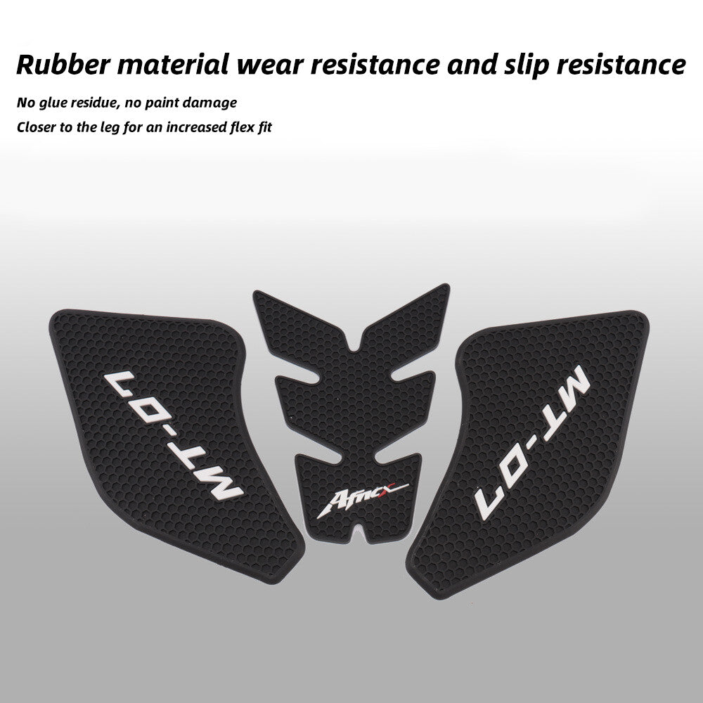Motorcycle Rubber Side Fuel Tank Pad Non-Slip Sticker for YAMAHA MT-07 2021-2022
