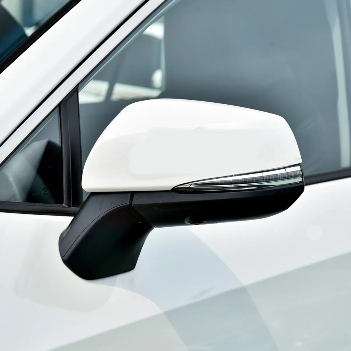 Pearl White Left Driver Side Rear Mirror Cap Cover for Toyota RAV4 19-22