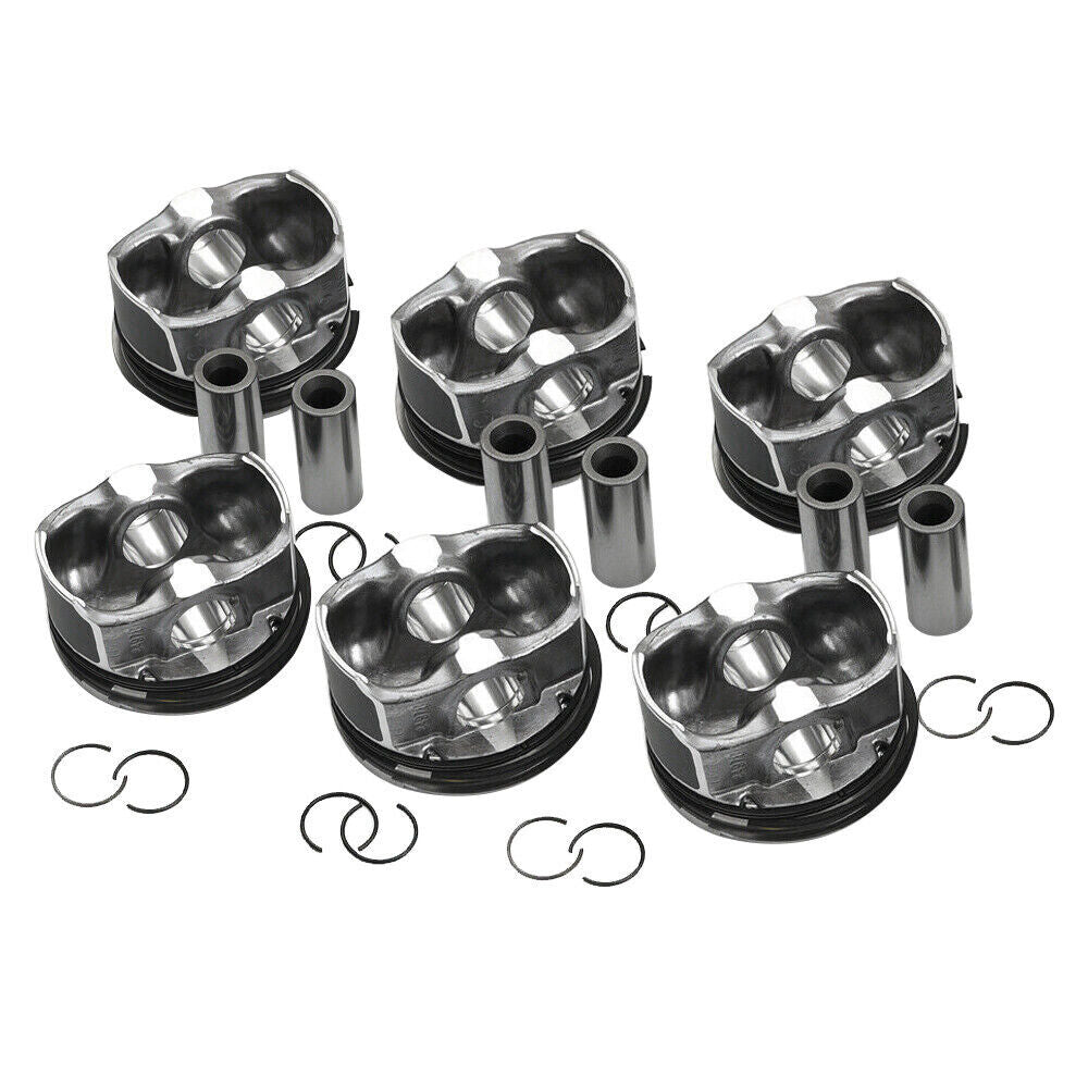 6X Pistons  Rings Set w/¦µ84mm for BMW E82 E90 E60 135i 335i 535i 740i N54B30