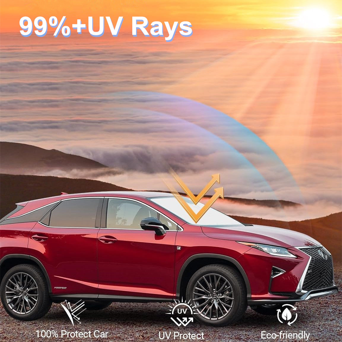 For 2010-2015 for Lexus RX350 Sport Utility Car Windshield Sun Shade UV Block Cover