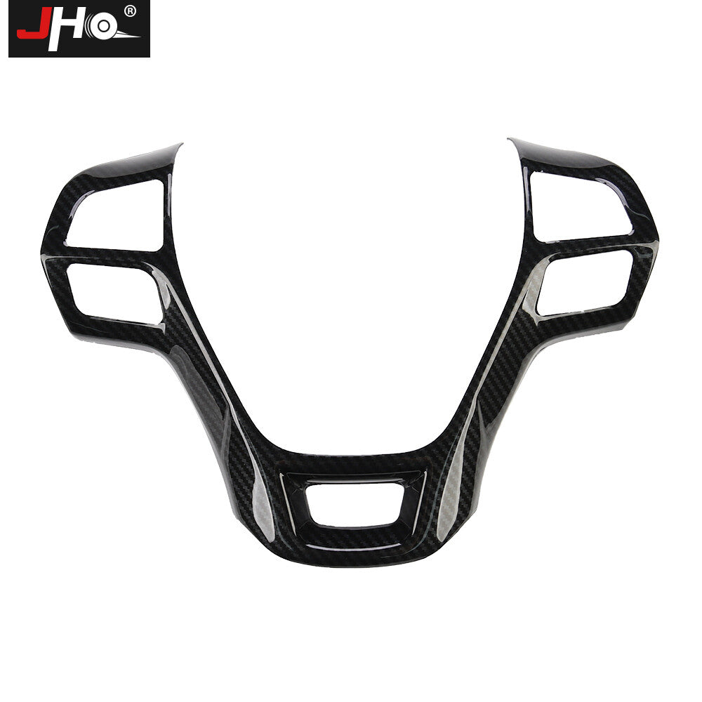 Carbon Fiber Black Car Steering Wheel Cover Trim Frame for Ford Explorer 2016-19