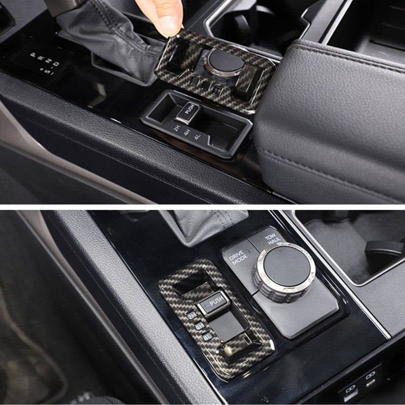 Carbon fiber gear shifter drive panel cover trim for Toyota Tenderloin 2022/2023