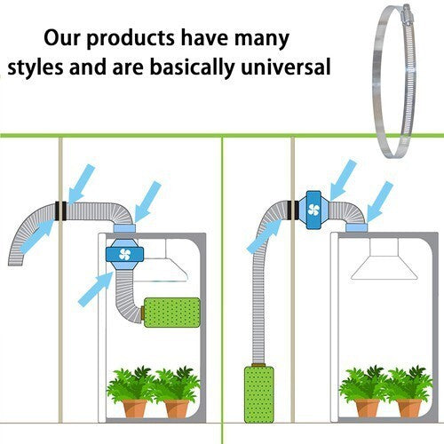 4-inch pipe clamp, stainless steel pipe, 6-piece 304 hose clamp, locking,