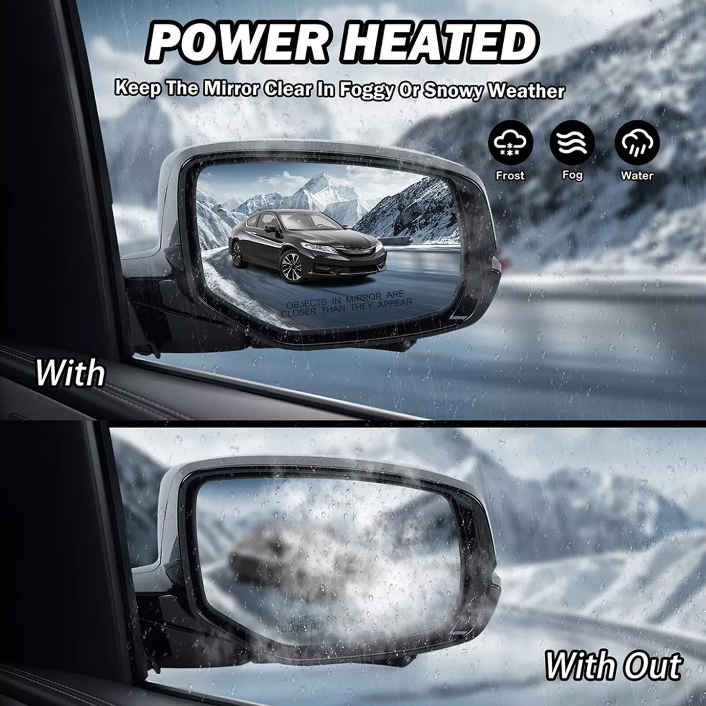 Passenger Right Side View Mirror Heated Camera,for Honda Accord Sedan 2013-201fY