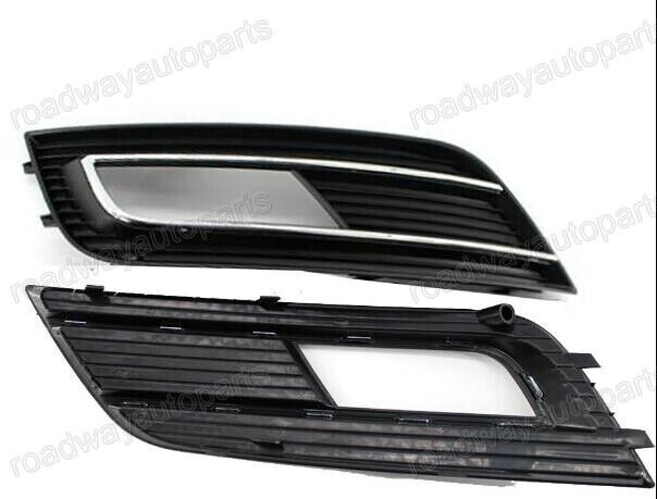 1Pair Front Lower Bumper Grille Fog Light Cover Trim for Audi A4L B9 2013-2016