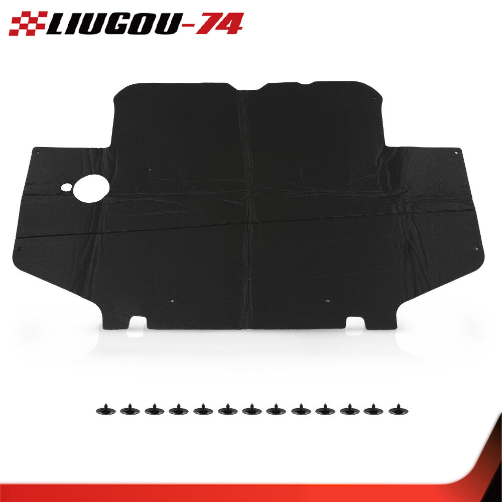 Range hood insulating pad 1/2 inch with clip fits 1995-2000 for Toyota Tacoma, black.