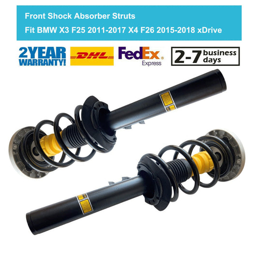Pair Front Shock Struts Without EDC Fit for BMW X3 F25 2011-2017 X4 F26 2015-2018