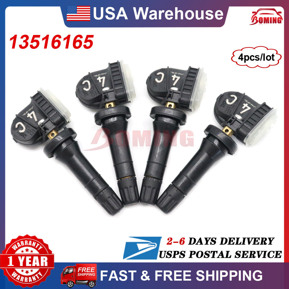 4PCS TPMS Tire Pressure Sensor 13516165 For GM for Chevrolet Silverado for GMC 433Mhz