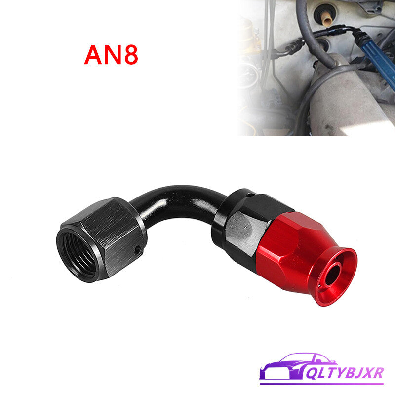AN8 90 Degree Swivel Hose Line End Fitting Adaptor 8AN for PTFE Hose Line Only