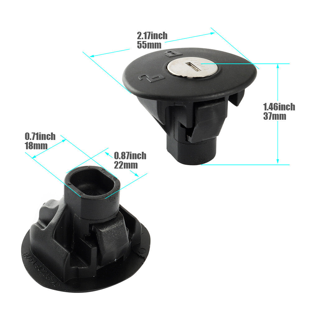8U5Z9C268B Locking Gas Fuel Tank Plug Cover Cap with 2 Keys for Mercury for Lincoln