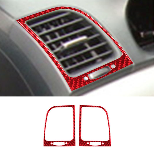 Air Vent Outlet Frame Trim Panel Carbon Fiber Interior for Acura TSX 2003-08 Red