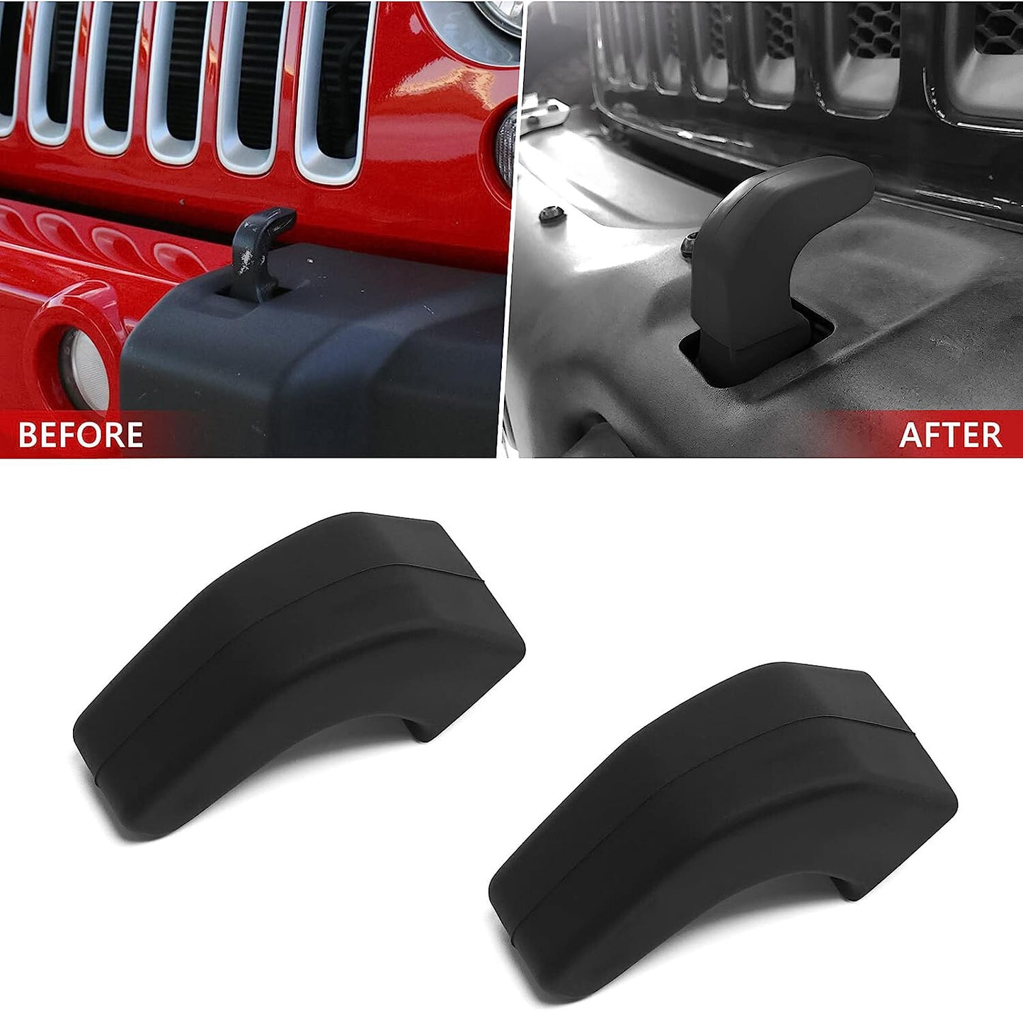 Bumper Tow Hook Covers for Jeep for Wrangler JK JL Gladiator JT 2007-2022