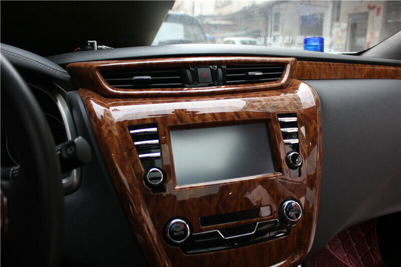 for Nissan Murano 2015-2024 Wood Grain LR Console Air Outlet Vent Cover Trim 3X