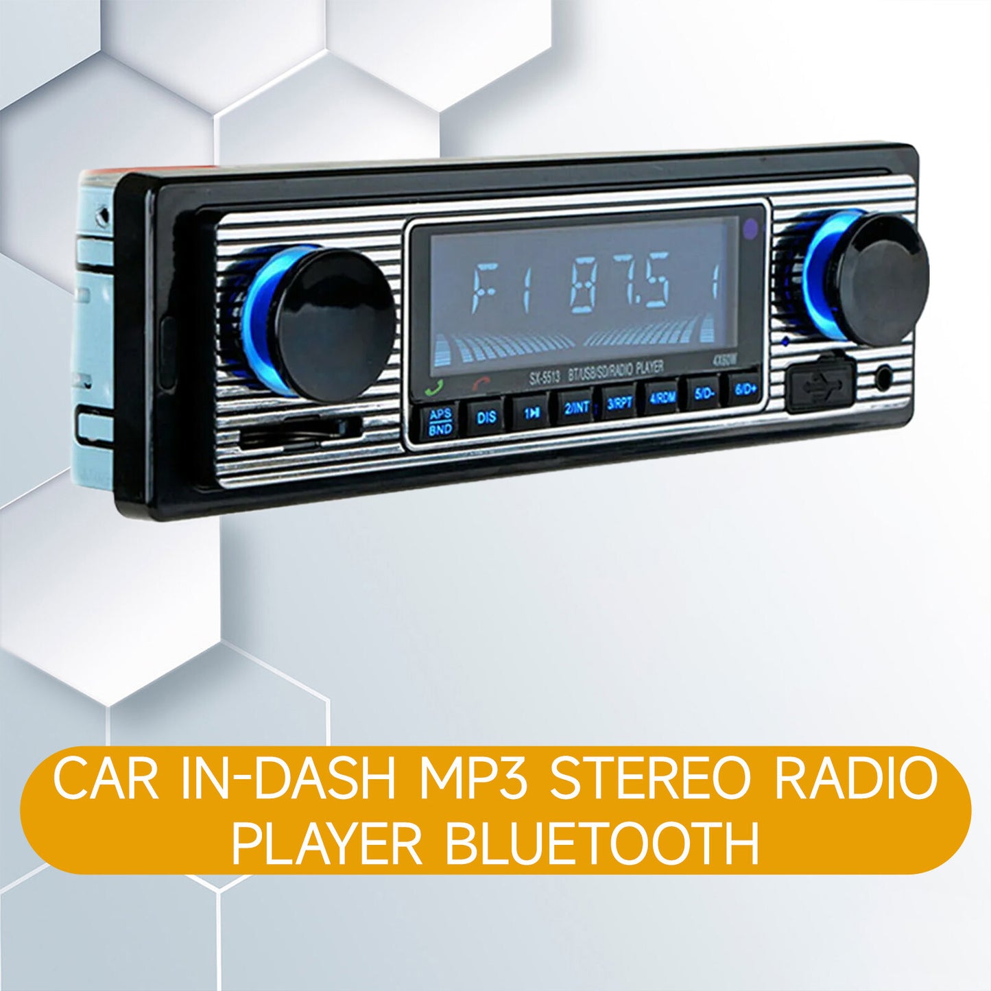 Bluetooth 4CH output car built-in MP3 stereo radio player, FM radio, USB/SD/AUX and remote control
