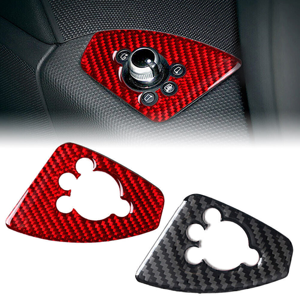 Carbon Fiber Interior Door Lock Button Cover Trim Fit for Audi TT TTRS 2008-2014