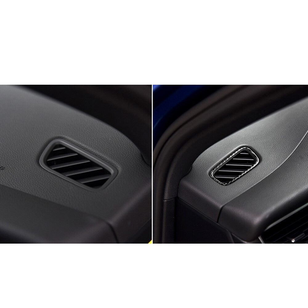 Carbon Fiber Front Center Air Vent Cover Trim Fit for Porsche Macan 2014-19
