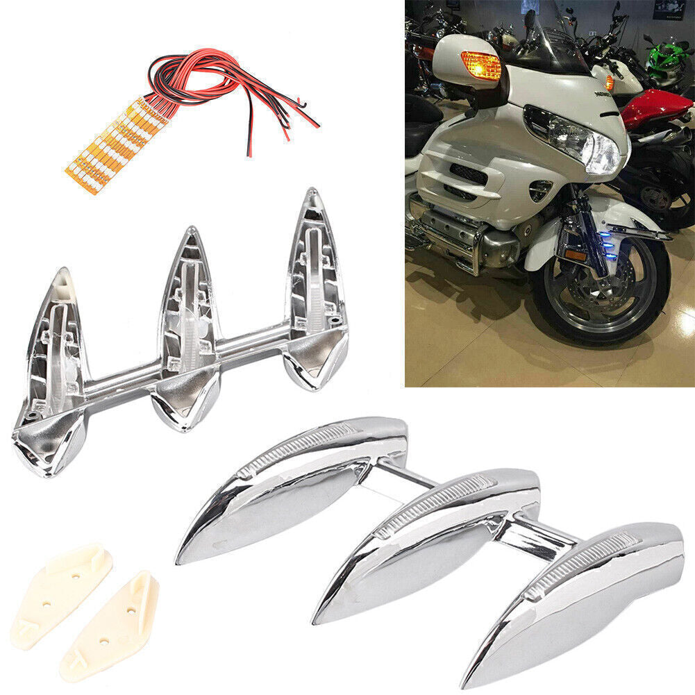 Fit for Honda Goldwing GL1800 2001 - 2011 Chrome Fender Fork Tower Accents Set UK