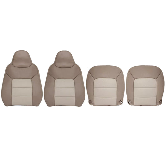 4 Front for Seat Cover Accessories Tan for Ford Expedition Eddie Bauer 2003-2006
