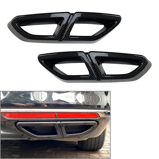 ABS Rear Exhaust Muffler Tail Pipe Cover Trim for VW for Passat B8 2016-2019 18
