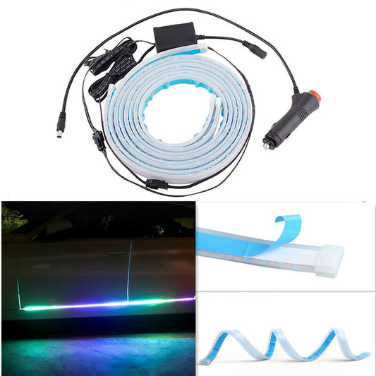 Car RGB LED Side Door Colorful Streamer Running Light Strip Chassis Atmosphere