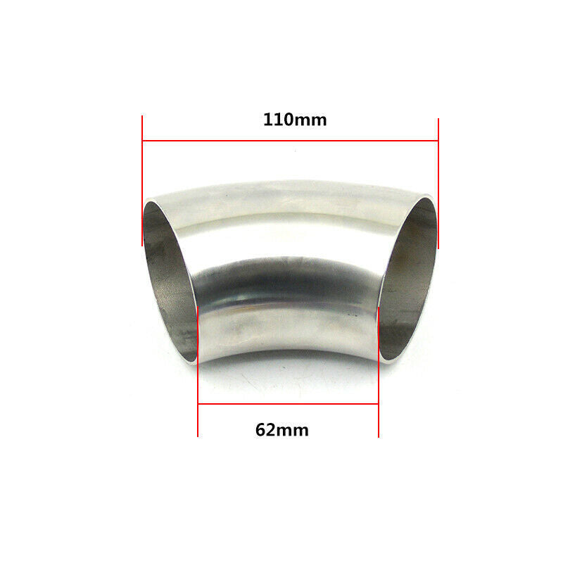 2.5''Stainless Steel 45¡«Degree 63mm Welded Exhaust Bend Tube Car Elbow Pipe Tips