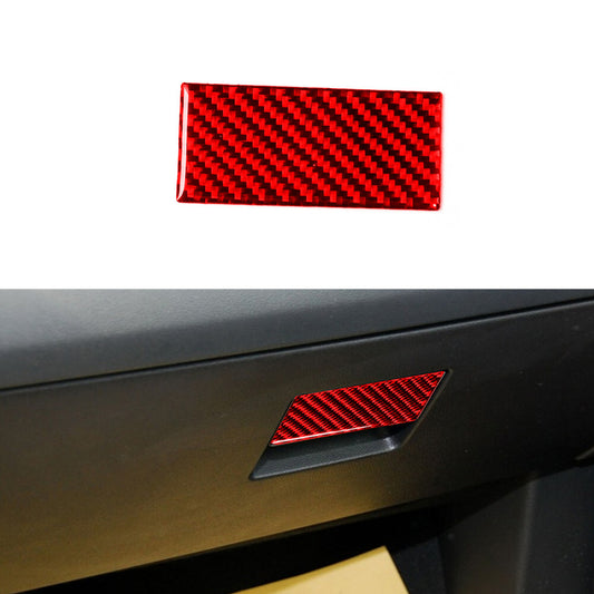 Carbon Fiber Glove Box Handle Trim Cover for Dodge Journey 2009-2010 Red