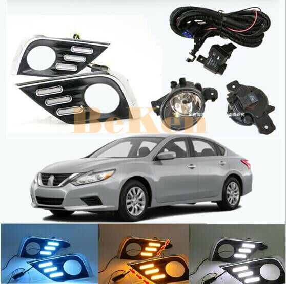 for Nissan Altima 2016-2018 Fog Lights LED DRL Daytime Running Lamps Harnes Kit