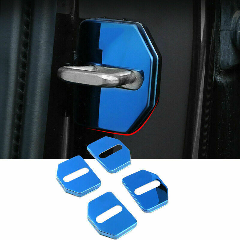 for Volvo XC60 2018-2023 Blue Titanium Car Door Lock Protection Cover Trim 4P
