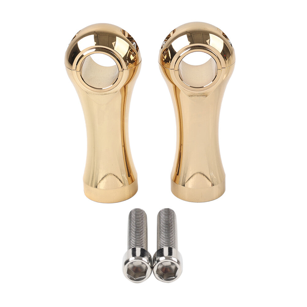 2.0 Tall CNC Handlebar Riser Clamps for Harley Dyna Softail Road King w/1 Bar