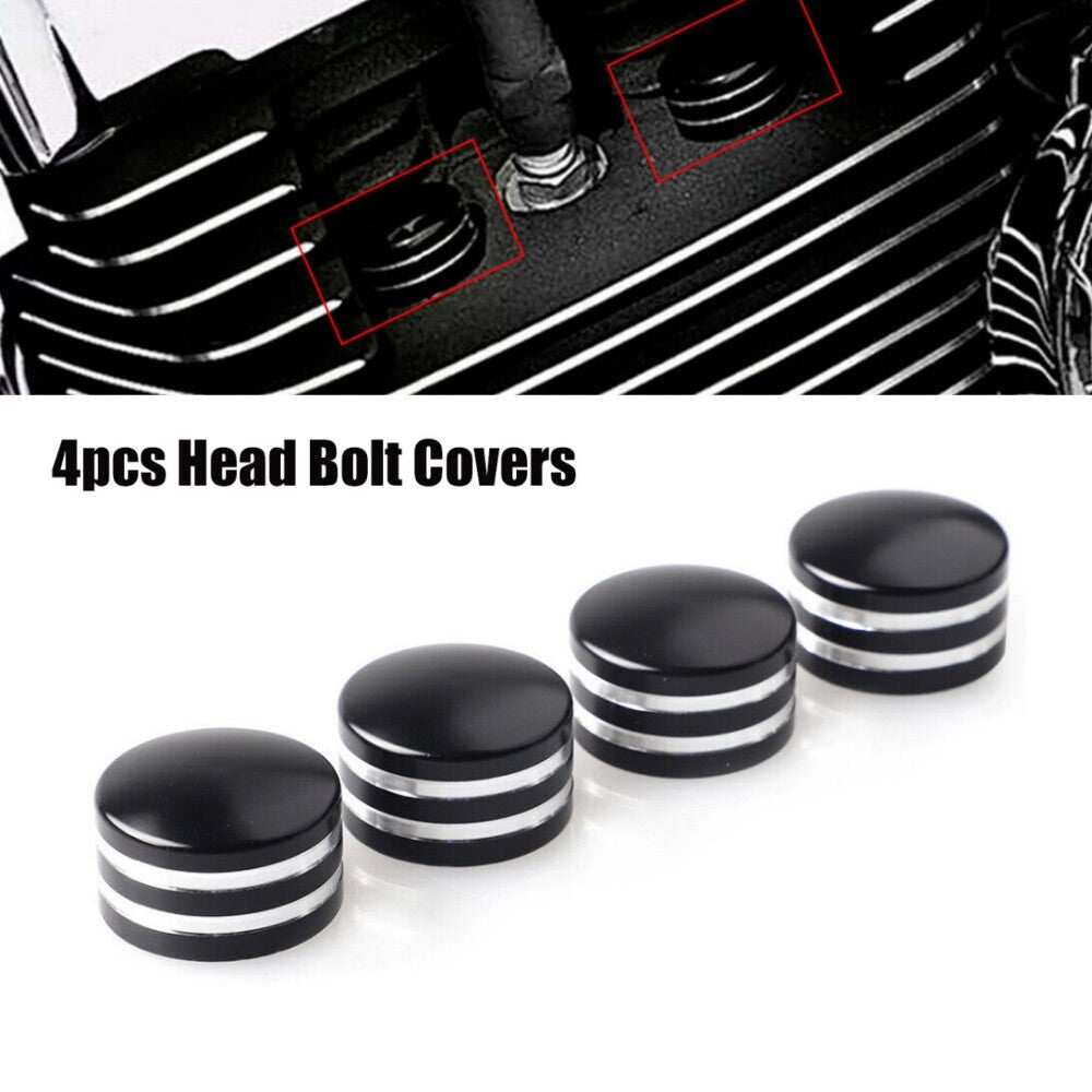 4PCS Motorcycle Head Bolt Covers for Harley Sportster Big Twin 1340 Evo 85-99