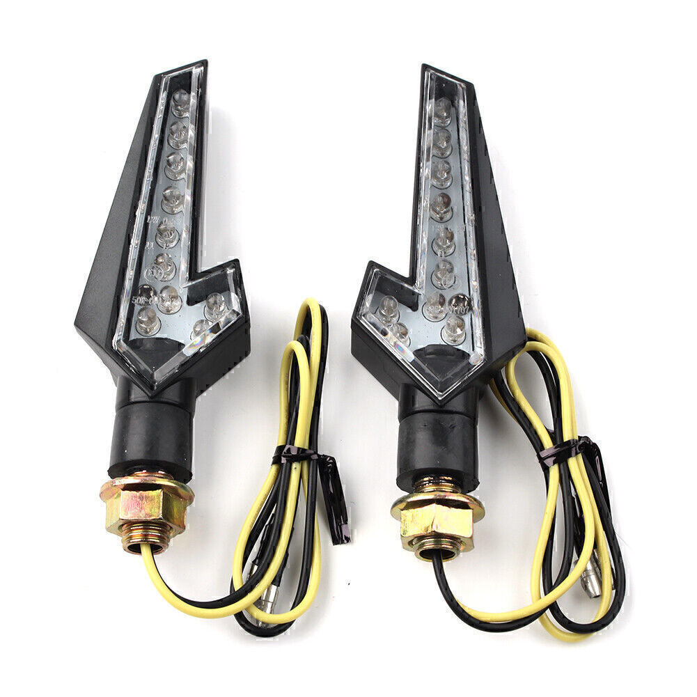 2x 12V Turn Signal Light LED Indicator Lamp Custom Touring Universal Motorcycle