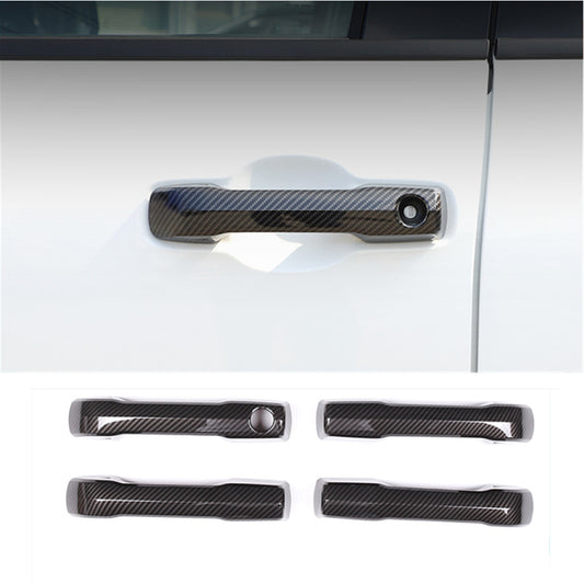 Carbon fiber exterior door handle cover trim for Toyota Tundra 2022 - 2024