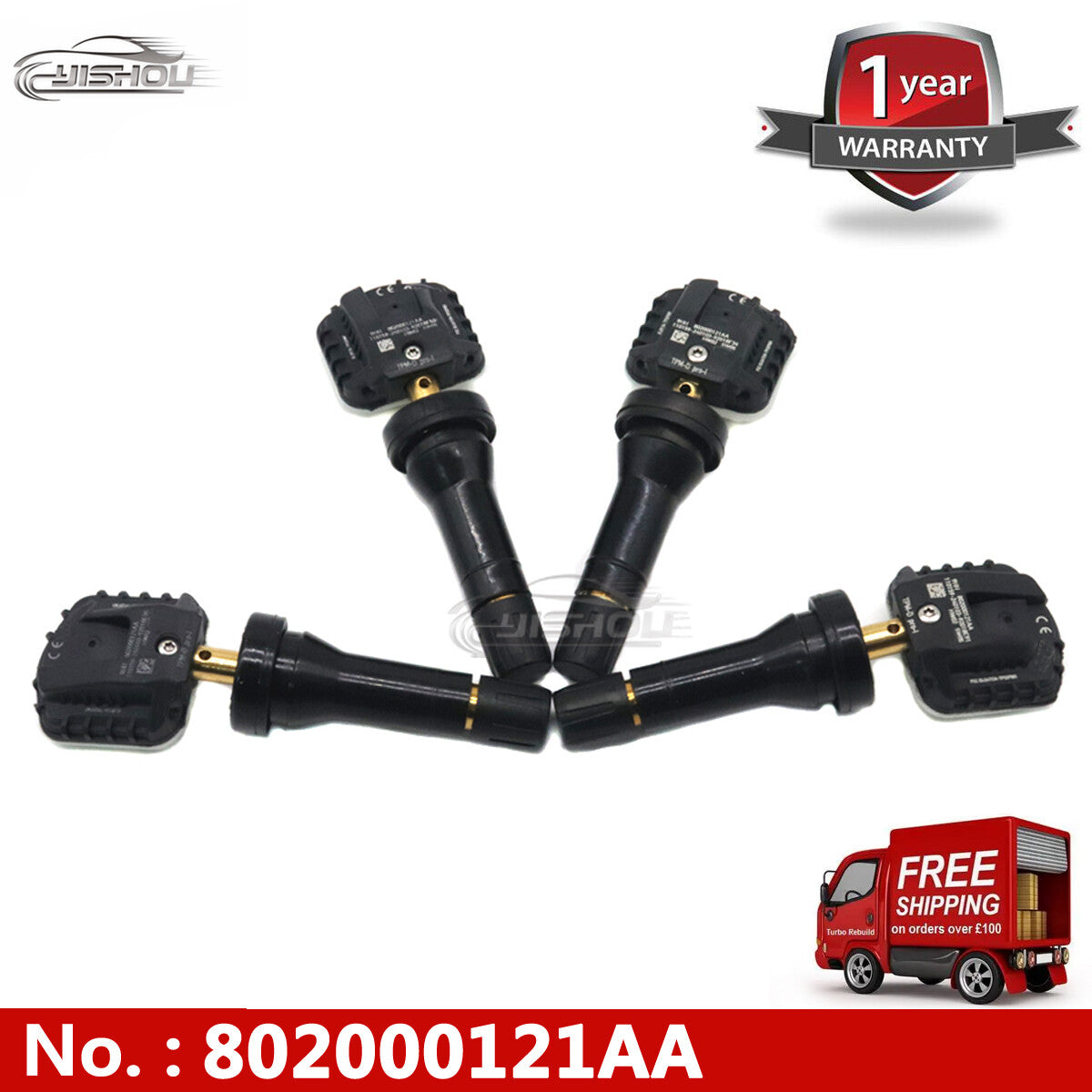 4 new tire pressure sensors (TPMS 802000121AA) for Tiggo 8 PRO, Tiggo 7 PRO, and Tiggo 8