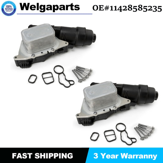 2x Engine Oil Cooler Filter Housing Assembly for Mini Cooper for BMW i8 11428585235