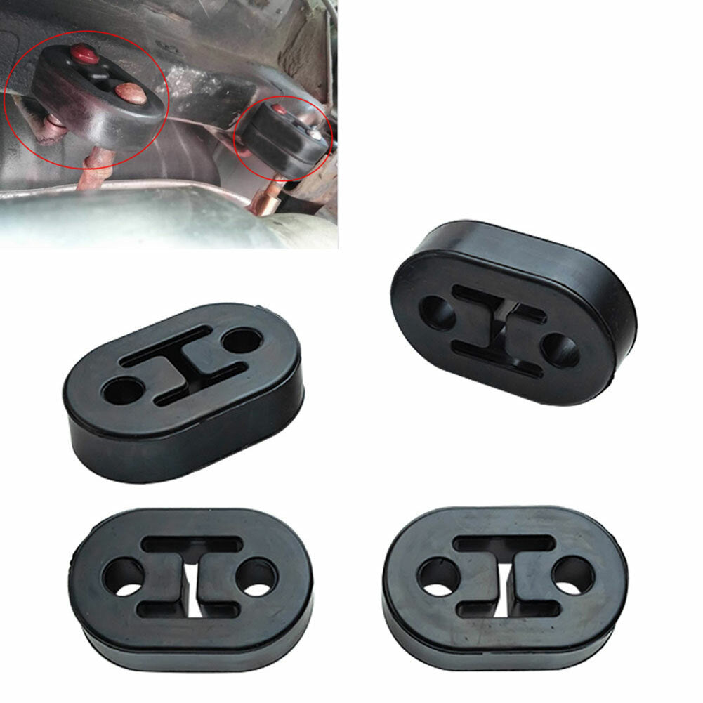 4Pcs Universal 2 Hole Car Exhaust Muffler Hangers Brackets Rubber Performance