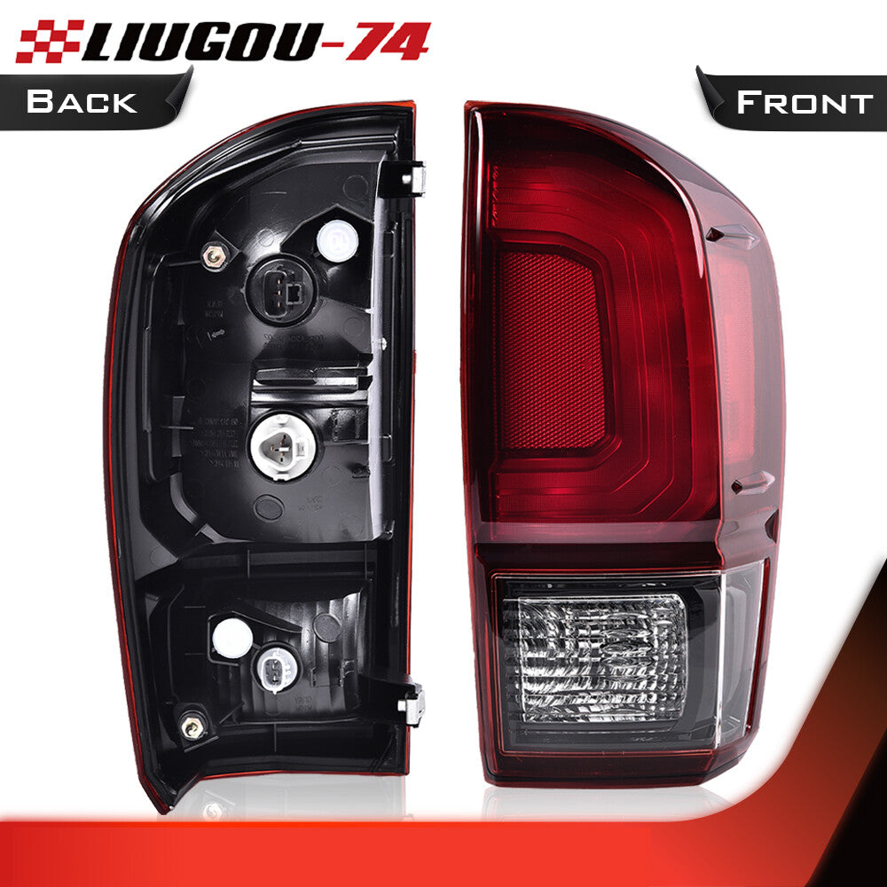 Red taillights and brake lights on the right are suitable for 2016-2022 for Toyota Tacoma TRD style.