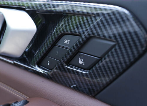 for BMW X5 2019-2023 Carbon Fiber Look Inner Door Handle Bowl Frame Cover Trims