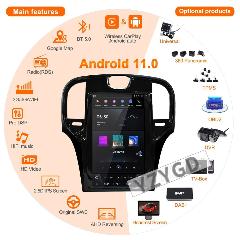 for Chrysler 300C 300S 2011-2019 Carplay Car Radio Screen 2Din Stereo Receiver