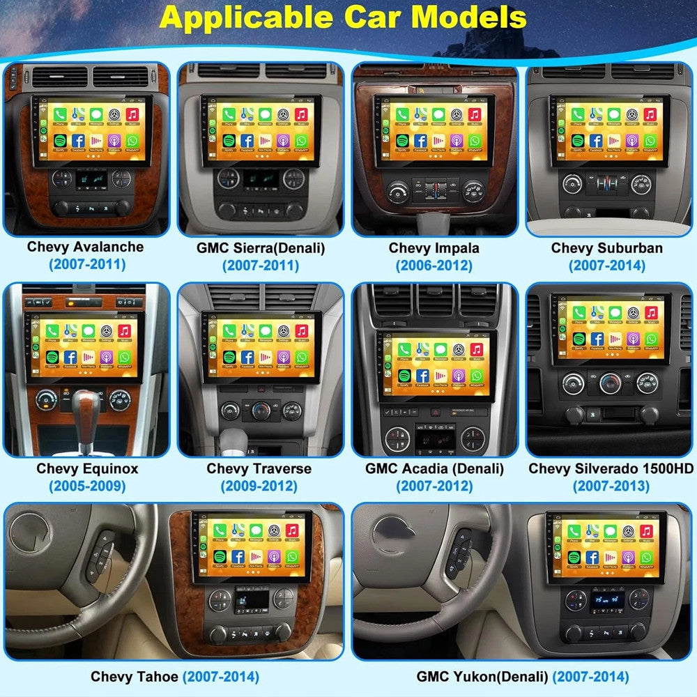 10 for Chevrolet Equinox 2005-2009 Android Auto Carplay Car Radio Stereo Screen
