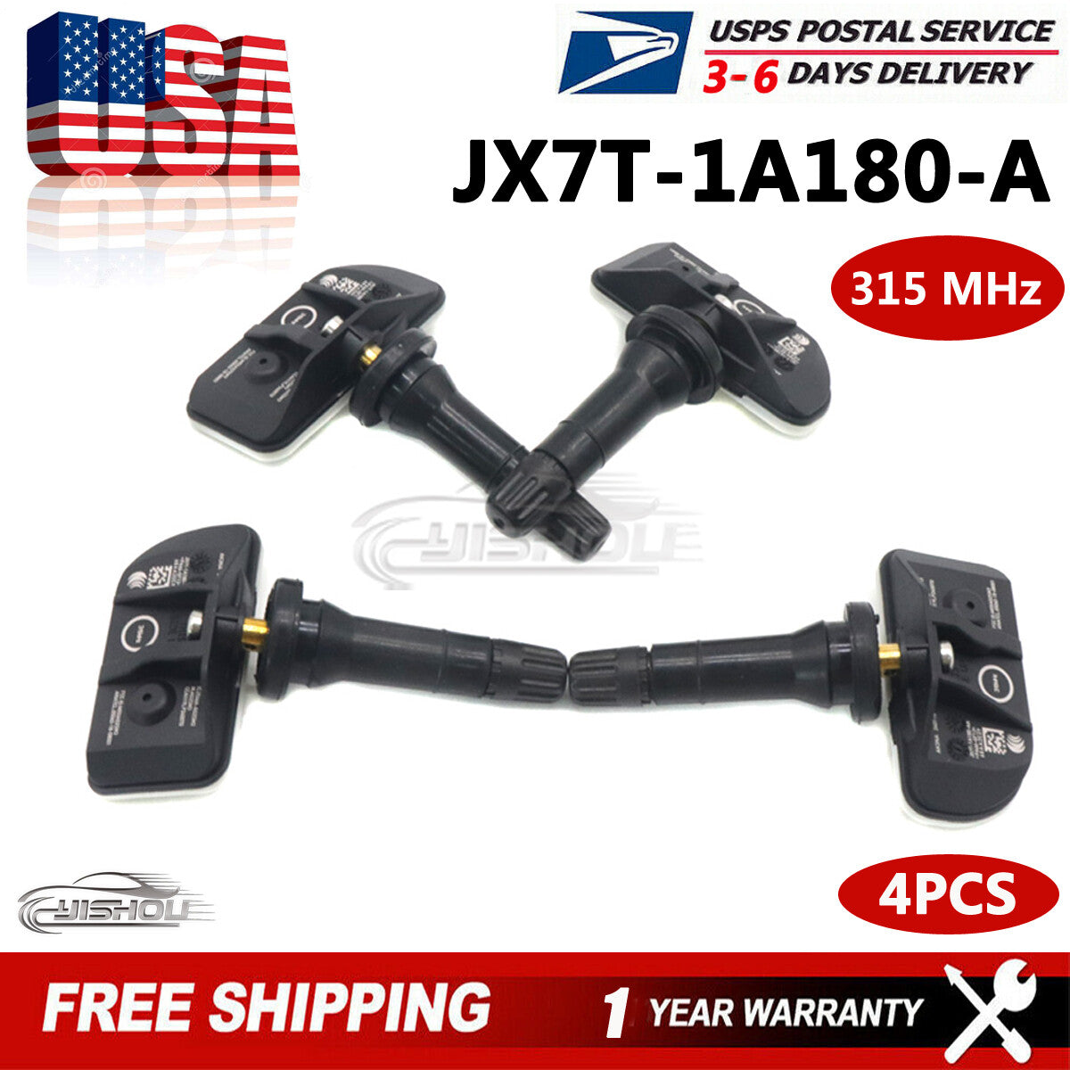 4PC New TPMS Tire Pressure Sensor for Ford Escape Explorer 2020-21 JX7T-1A180-AA
