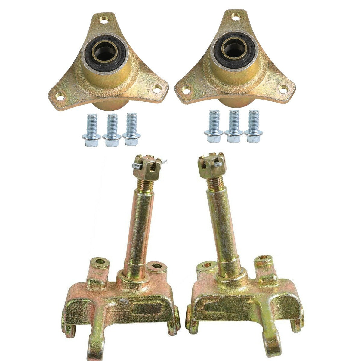 3-Screw Front Wheel Hub Steering Joint Spindle Kit for Go-Karts, All-Terrain Vehicles, and Four-Wheel Vehicles