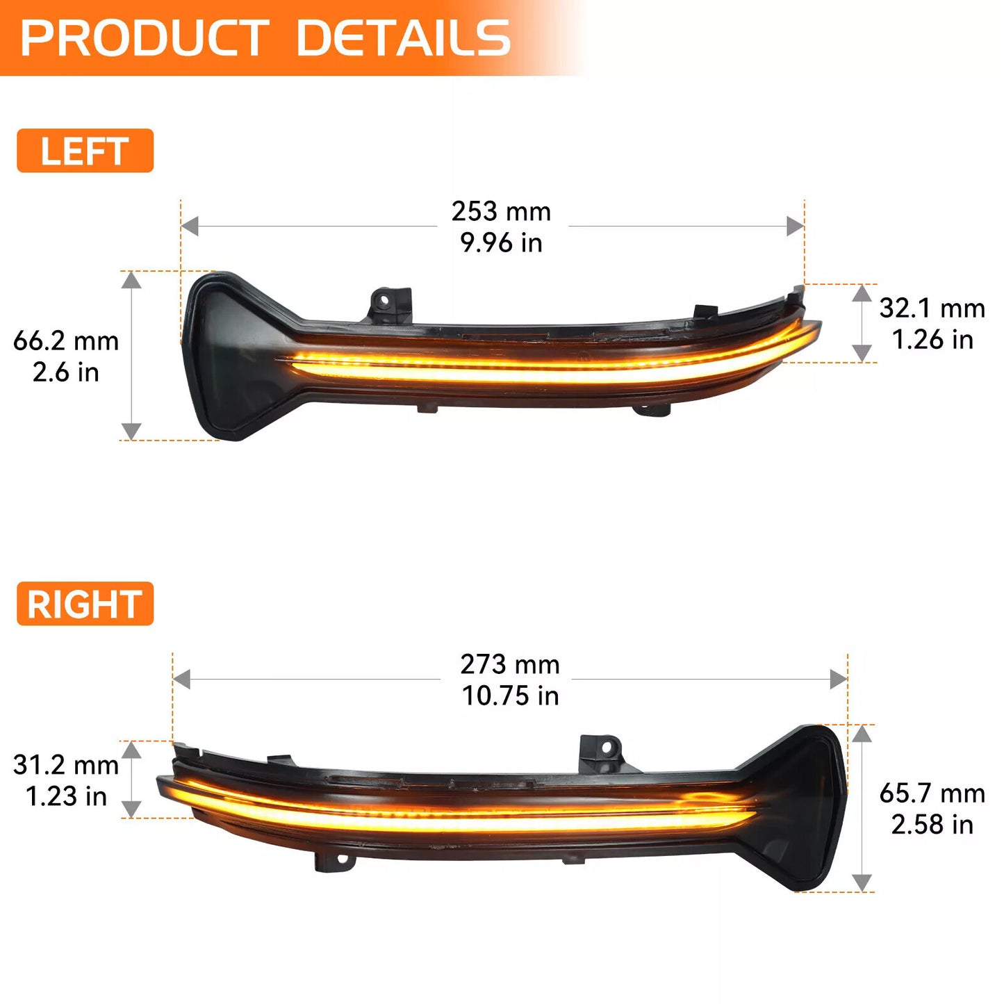 2x LED Mirror Turn Signal Light Indicator for BMW G30-G31-G32-G11-G12 M5 F90kZ